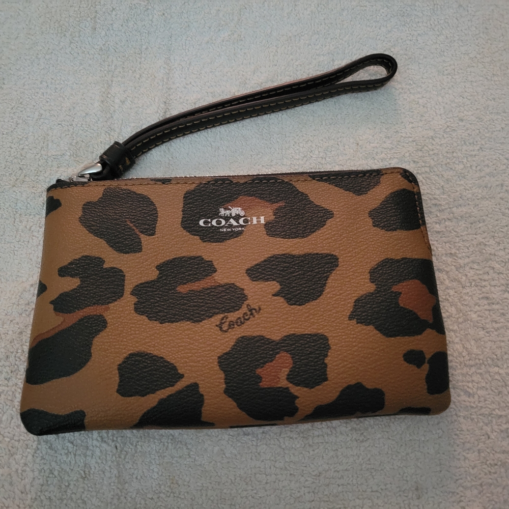 Coach Leopard Print Wristlet